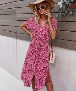 DY New In Clothing LORRIE SHIRT MIDI DRESS - PINK 10 DY New In Clothing LORRIE SHIRT MIDI DRESS - PINK