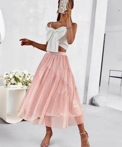 DY ELISHEBA PRINCESS SKIRT - SALMON PINK