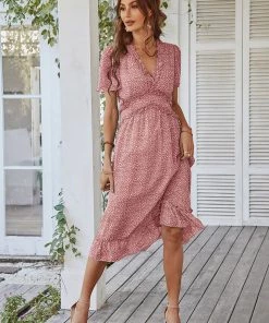 DY ROSALINDA MIDI DRESS - PINK