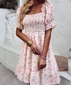 DY MONTA MINI DRESS - PINK FLORAL New In Clothing