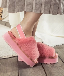 XH NEW ARRIVALS SMAIBULUN UGG™ | Soft Woolen Fluffy Disco Sandals Slippers - Pink
