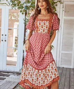 DY ISABELLA BOHO MAXI DRESS - ROUGE PINK 10 DY ISABELLA BOHO MAXI DRESS - ROUGE PINK