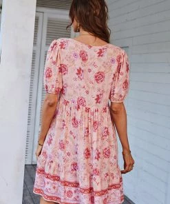 DY AURINA BOHO DRESS - BLUSH PRINT