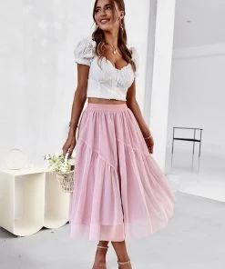 DY BASA MIDI SKIRT - BABY PINK NEW ARRIVALS