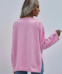 MY Smaibulun | DORETTA Pink Oversized Front Pocket Knit Sweater New In Clothing
