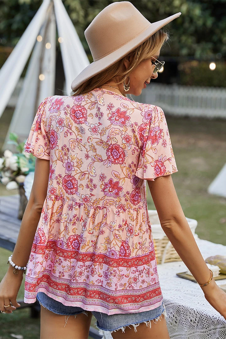 DY JEN BOHO TOP - PINK 6 DY JEN BOHO TOP - PINK