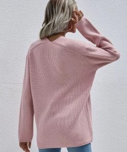 MY Smaibulun | Pink Marjorie V-neck Knit Sweater 12 MY Smaibulun | Pink Marjorie V-neck Knit Sweater