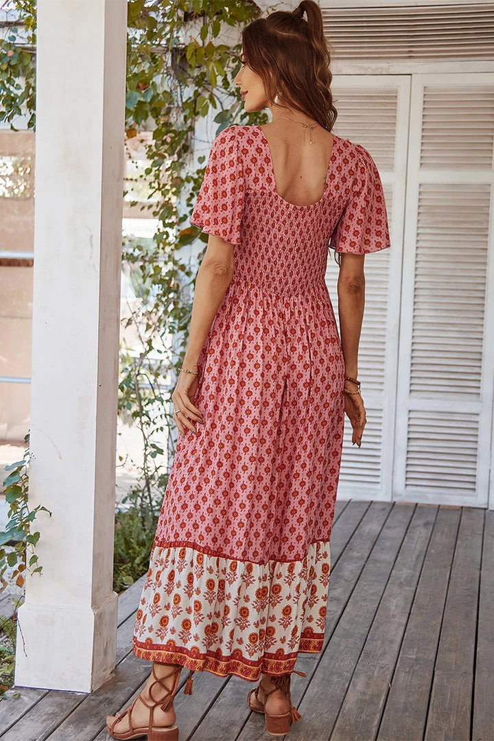 DY ISABELLA BOHO MAXI DRESS - ROUGE PINK 6 DY ISABELLA BOHO MAXI DRESS - ROUGE PINK