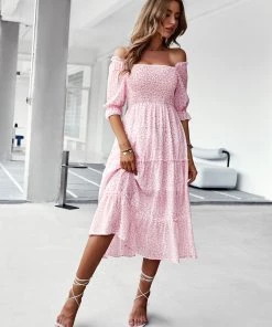 DY NEW ARRIVALS LAURISA MIDI DRESS - PINK 11 DY NEW ARRIVALS LAURISA MIDI DRESS - PINK