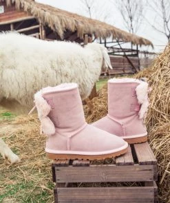 XH SMAIBULUN UGG™ | Back Woollen Bow Suede Boots – Dusty Pink 15 XH SMAIBULUN UGG™ | Back Woollen Bow Suede Boots – Dusty Pink