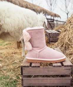 XH SMAIBULUN UGG™ | Back Woollen Bow Suede Boots – Dusty Pink 16 XH SMAIBULUN UGG™ | Back Woollen Bow Suede Boots – Dusty Pink