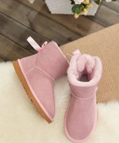 XH SMAIBULUN UGG™ | Ribbon Butterfly Bow-Back Faux Fur-Lined Suede Boots New In Shoes 25 XH SMAIBULUN UGG™ | Ribbon Butterfly Bow-Back Faux Fur-Lined Suede Boots New In Shoes