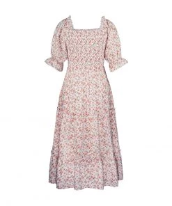 DY NEW ARRIVALS OWENA Square Neck Midi Dress - Pink