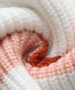 MY NEW ARRIVALS Smaibulun | Pink Mauve Stripe Crew Neck Knit Top