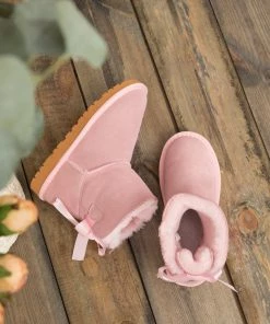 XH SMAIBULUN UGG™ | Ribbon Butterfly Bow-Back Faux Fur-Lined Suede Boots New In Shoes 26 XH SMAIBULUN UGG™ | Ribbon Butterfly Bow-Back Faux Fur-Lined Suede Boots New In Shoes