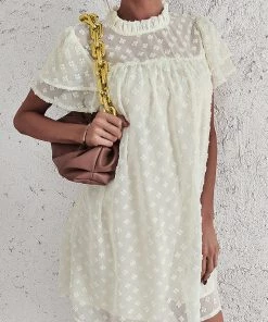 DY LOIDA Swiss Dot Tunic Dress - Pistachio New In Clothing 9 DY LOIDA Swiss Dot Tunic Dress - Pistachio New In Clothing