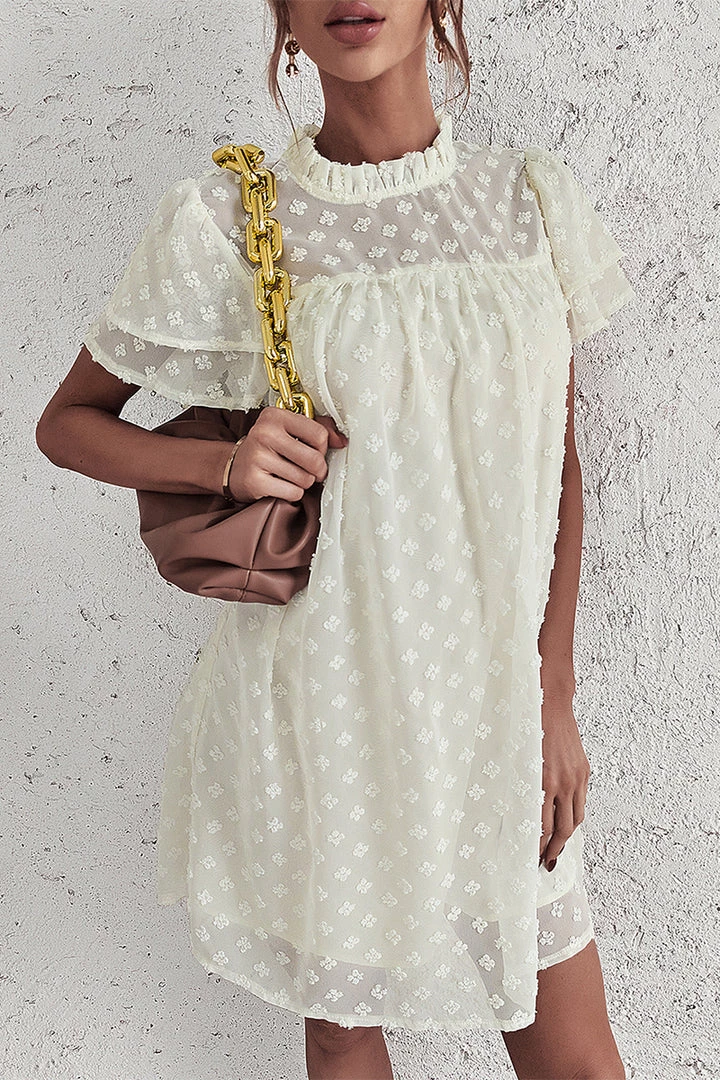 DY LOIDA Swiss Dot Tunic Dress - Pistachio New In Clothing 4 DY LOIDA Swiss Dot Tunic Dress - Pistachio New In Clothing