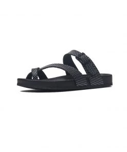 New In Shoes MAIBULUN | BLACK POLKA DOT FOOTBED SANDAL