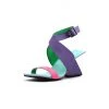 Jady Rose NEW ARRIVALS JadyRose | Twist Strap Open-Heel Leather Slide Sandal - Purple