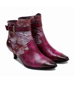 Purple Rose Distress Made Bootie - Soffia