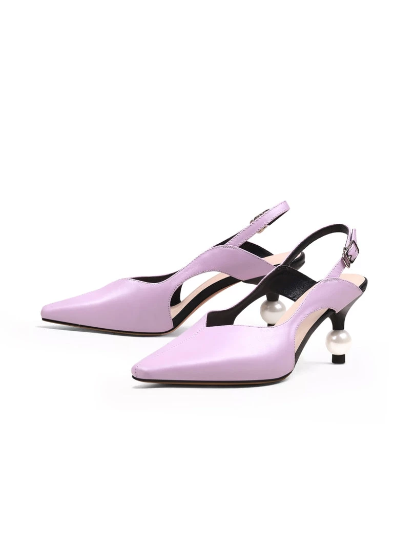 Jady Rose NEW ARRIVALS JadyRose | Pearl Kitten Heel Leather Slingback Lalic 1 Jady Rose NEW ARRIVALS JadyRose | Pearl Kitten Heel Leather Slingback Lalic