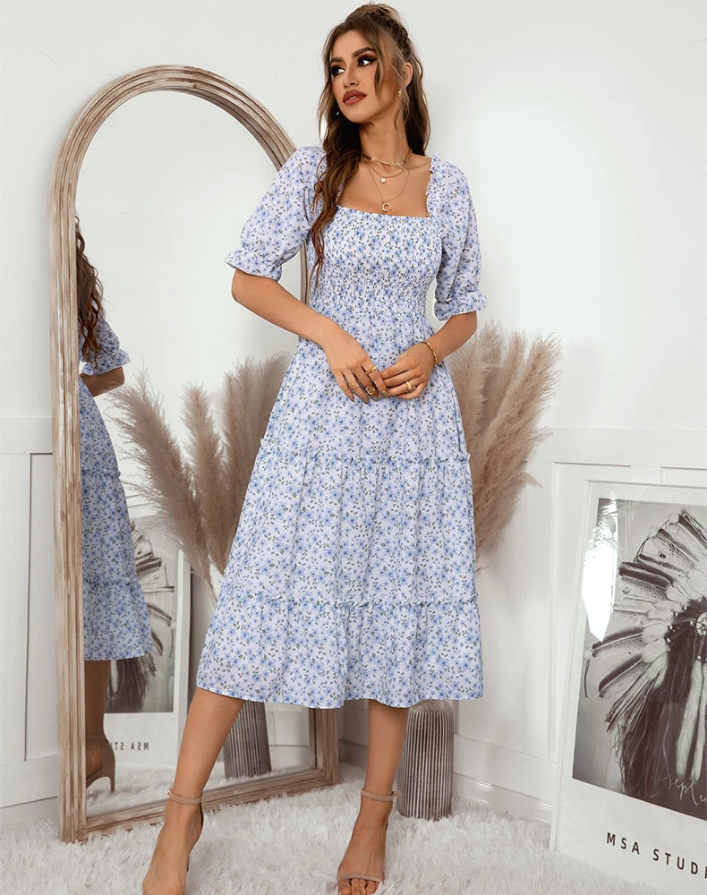 DY New In Clothing OWENA Square Neck Midi Dress - Purple 3 DY New In Clothing OWENA Square Neck Midi Dress - Purple