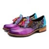 New In Shoes SOFFIA | Purple Tassel Detailed Genuine Leather Oxford Shoes
