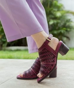 RXD SOFFIA | Mulberry Perforated Slingback Leather Sandal