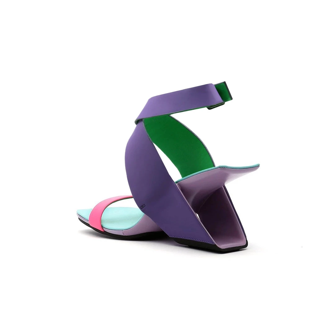 Jady Rose NEW ARRIVALS JadyRose | Twist Strap Open-Heel Leather Slide Sandal - Purple 4 Jady Rose NEW ARRIVALS JadyRose | Twist Strap Open-Heel Leather Slide Sandal - Purple