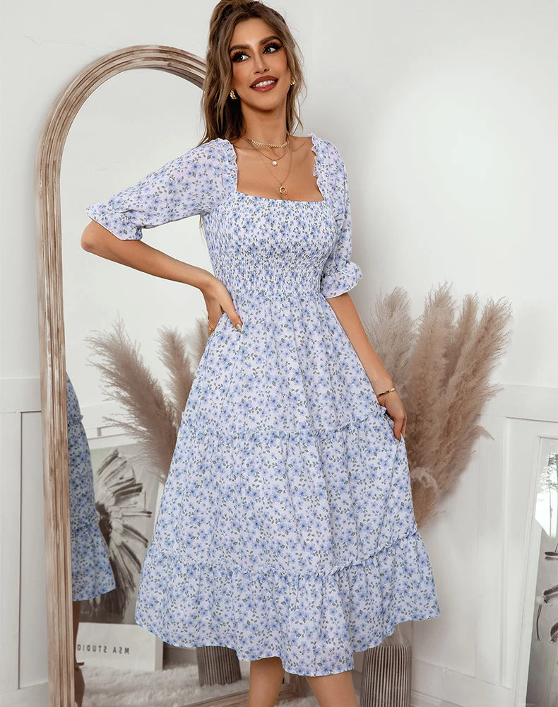 DY New In Clothing OWENA Square Neck Midi Dress - Purple 4 DY New In Clothing OWENA Square Neck Midi Dress - Purple