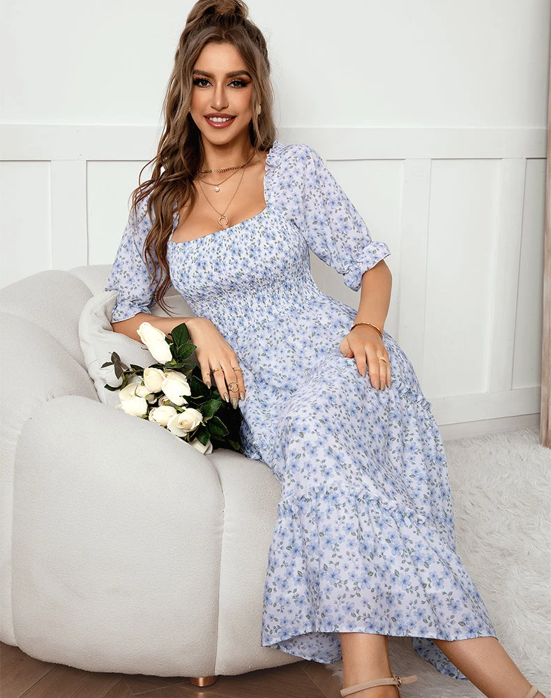 DY New In Clothing OWENA Square Neck Midi Dress - Purple 5 DY New In Clothing OWENA Square Neck Midi Dress - Purple