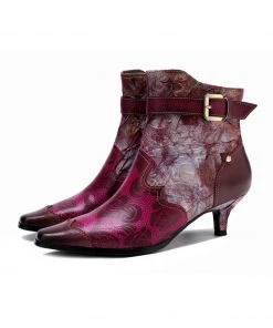 Purple Rose Distress Made Bootie - Soffia 10 Purple Rose Distress Made Bootie - Soffia