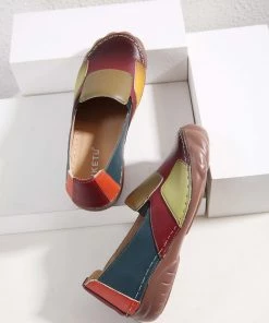 Splicing Contrast Non-skid Loafer - SIKETU