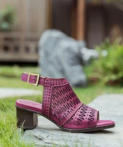 RXD SOFFIA | Mulberry Perforated Slingback Leather Sandal