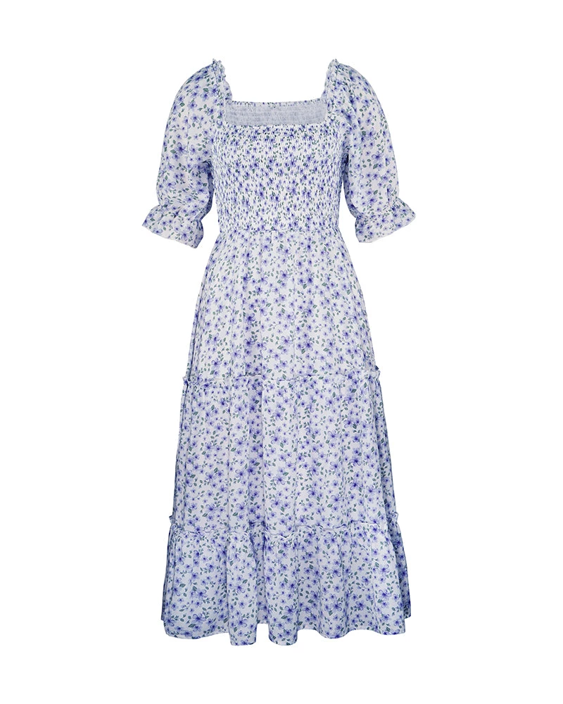 DY New In Clothing OWENA Square Neck Midi Dress - Purple 7 DY New In Clothing OWENA Square Neck Midi Dress - Purple