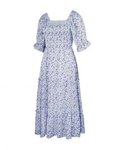 DY New In Clothing OWENA Square Neck Midi Dress - Purple 16 DY New In Clothing OWENA Square Neck Midi Dress - Purple