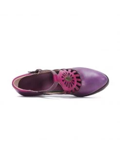 RXD NEW ARRIVALS SOFFIA | Purple Genuine Leather Cut Out Vintage Mary Jane Heeled Pumps 18 RXD NEW ARRIVALS SOFFIA | Purple Genuine Leather Cut Out Vintage Mary Jane Heeled Pumps