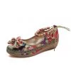 KLHX Bow Head Buddha Beads Round Toe Ankle Flat Shoes Boat Shoes - Cactus Rose Shop Sandals