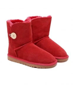 XH New In Shoes SMAIBULUN UGG™ | Faux Fur-Lined Classic Side Button Boots