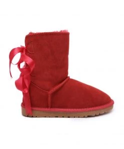 XH SMAIBULUN UGG™ | Back Ribbon Double-Bow Suede Boots 33 XH SMAIBULUN UGG™ | Back Ribbon Double-Bow Suede Boots