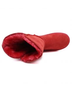 XH New In Shoes SMAIBULUN UGG™ | Side Button Faux Fur-Lined Leather Suede Boots