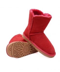 XH New In Shoes SMAIBULUN UGG™ | Faux Fur-Lined Classic Side Button Boots