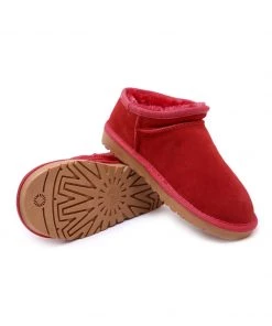 XH SMAIBULUN UGG™ | Fur-Lined Suede Low Clog Short Boots