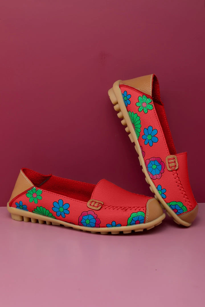 ATC Floral Print-Accent Leather Loafers - MAMA LOVE 18 ATC Floral Print-Accent Leather Loafers - MAMA LOVE