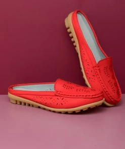 ATC Laser Cut Out Mules Loafers - Women