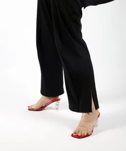 Jady Rose JADYROSE | CRYSTAL HEEL CORAL SLIDE