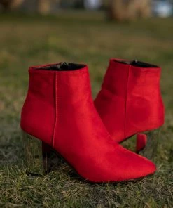HYHE EN BLOOM | Red Mirror Heel Suede Ankle Boots NEW ARRIVALS 11 HYHE EN BLOOM | Red Mirror Heel Suede Ankle Boots NEW ARRIVALS
