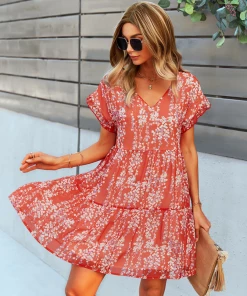 DY NEW ARRIVALS JASMYN DRESS - CORAL RED