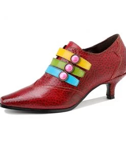 SOFFIA | Tri-Strap Sculpted Reliefs Leather Bootie New In Shoes