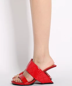 Jady Rose JadyRose | Wedge Heel Genuine Leather Candy Red Sandal NEW ARRIVALS